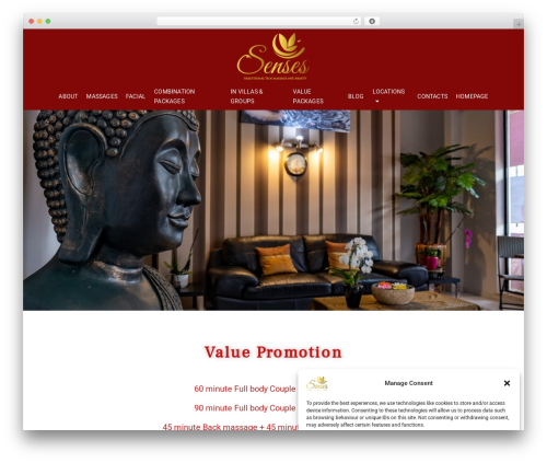 Ascend theme WordPress - sensesthaimassagebeauty.com