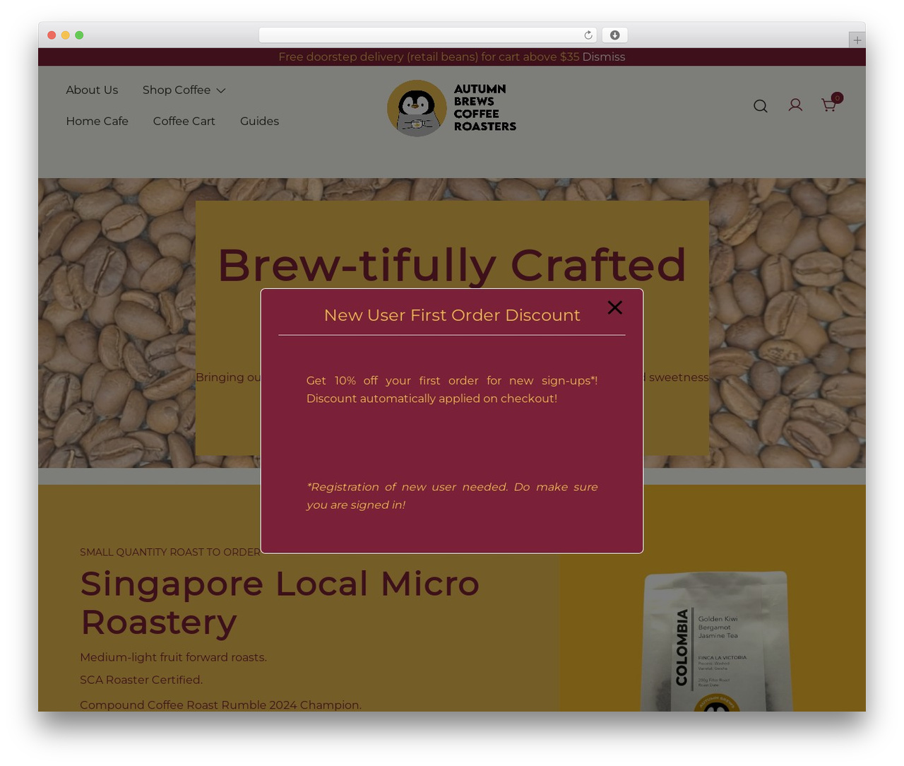 Botiga WP theme - autumnbrews.coffee