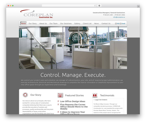 Catalyst business WordPress theme - coreplan.ca