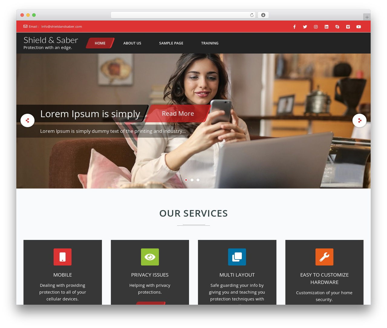 Frontech theme WordPress free - shieldandsaber.com