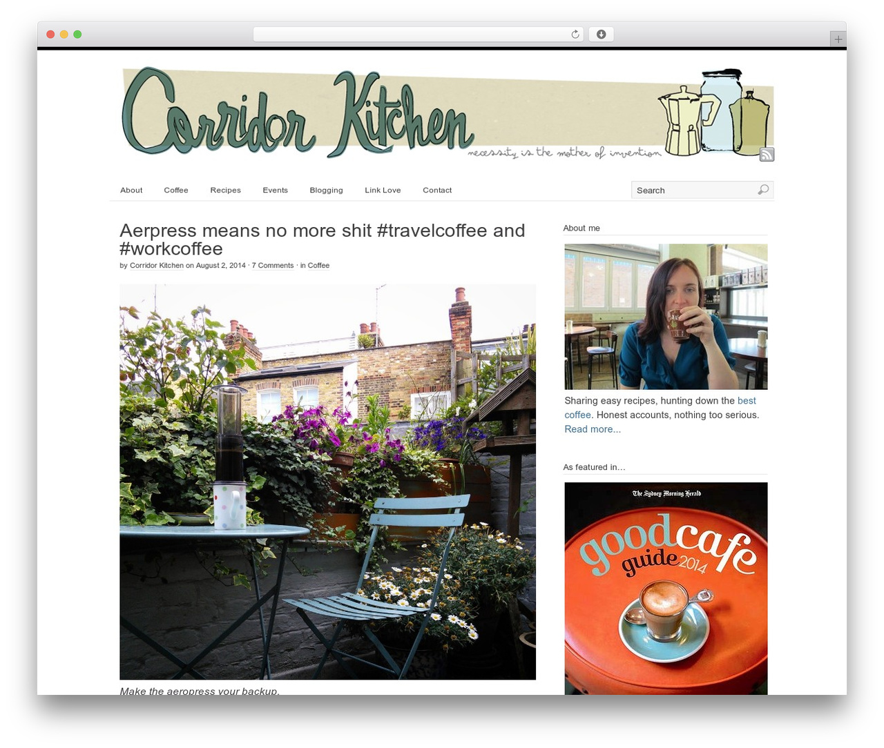 Platform theme WordPress - corridorkitchen.com