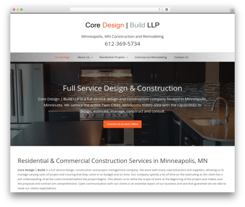 WordPress theme Core Design | Build - coredesignbuild.net