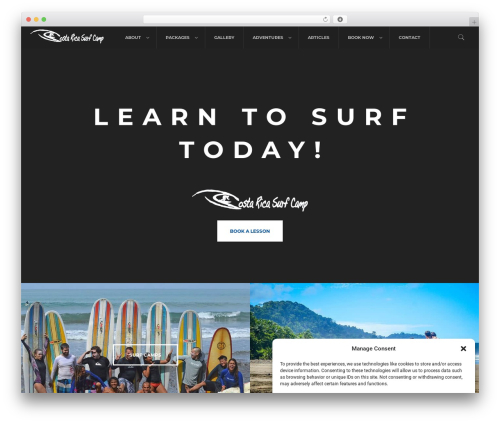 WordPress theme Machine WP - crsurfschool.com