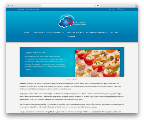 Best WordPress theme cloud9 - cloudninecateringdenver.com