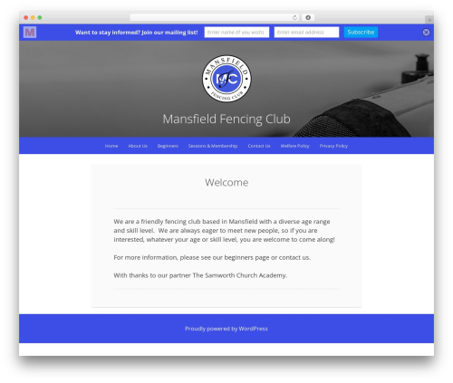 Best WordPress theme Relativity - mansfieldfencingclub.co.uk