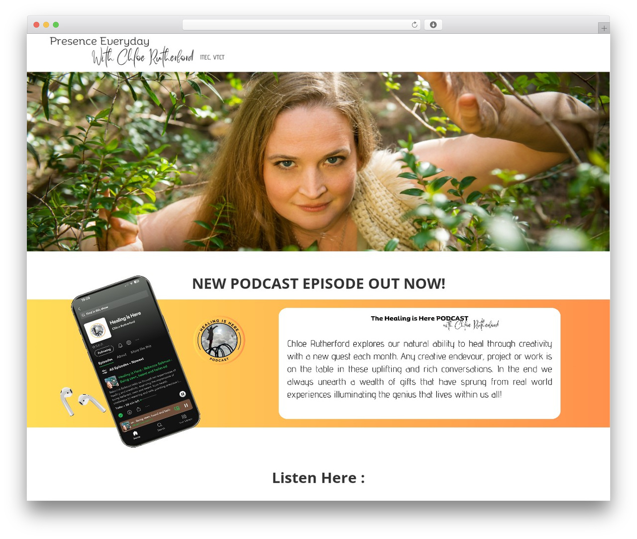 Divi theme WordPress - chloerutherford.com