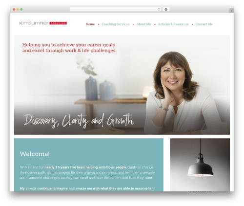 Genesis WordPress theme - kimsumnercoaching.com