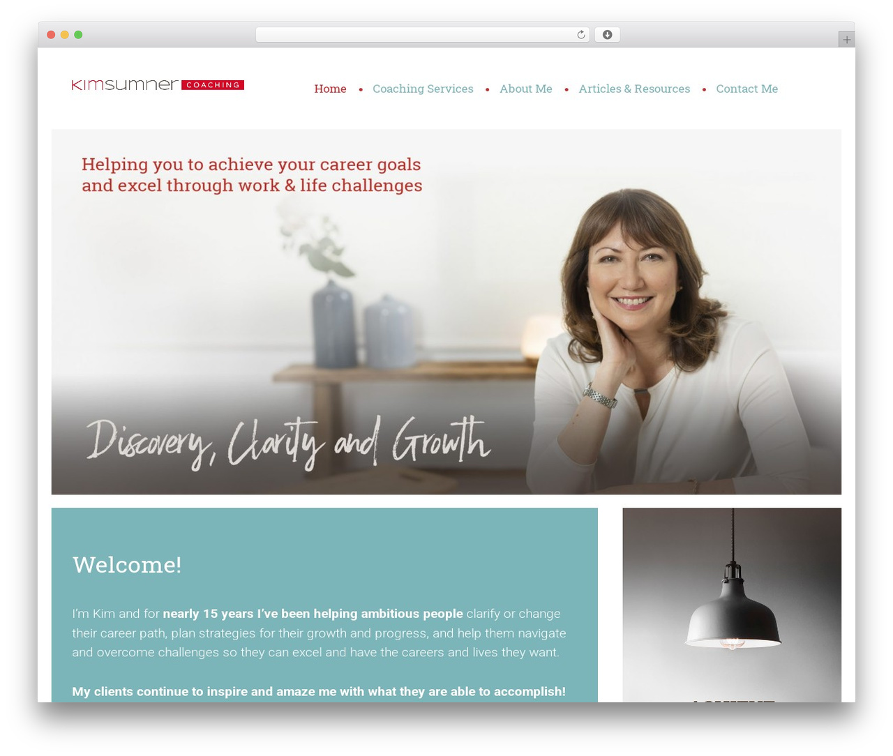 Genesis WordPress theme - kimsumnercoaching.com