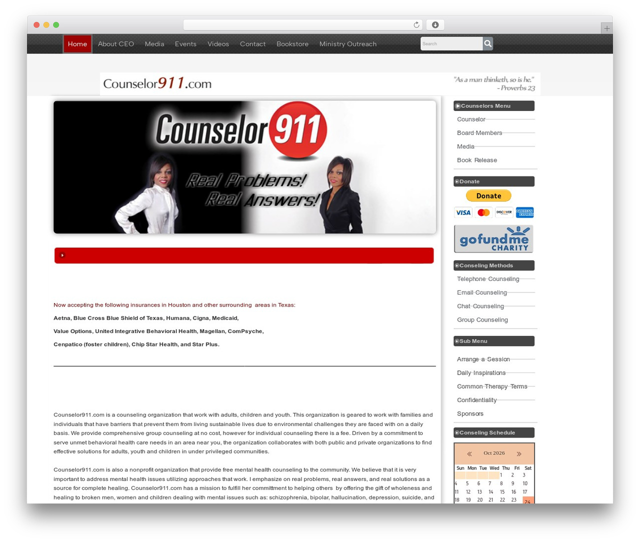 Hello Elementor WordPress theme - counselor911.com