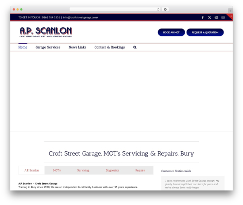Business opening hours WordPress plugin - croftstreetgarage.co.uk
