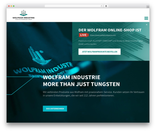 Wolfram WordPress theme - wolfram-industrie.de