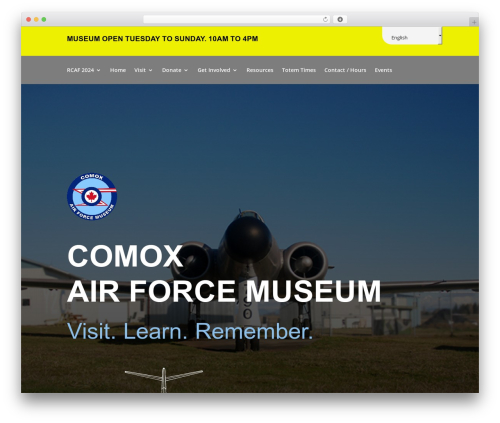 WordPress theme Divi - comoxairforcemuseum.ca