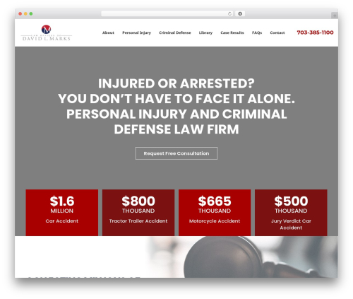 WordPress theme Threshold Media Framework - davidmarkslaw.com