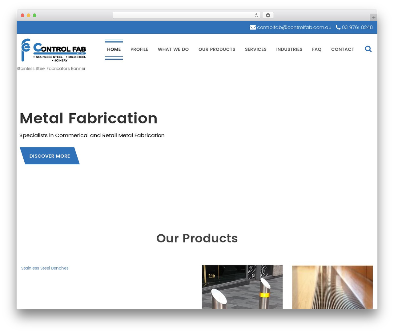Control Fab theme WordPress - controlfab.com.au
