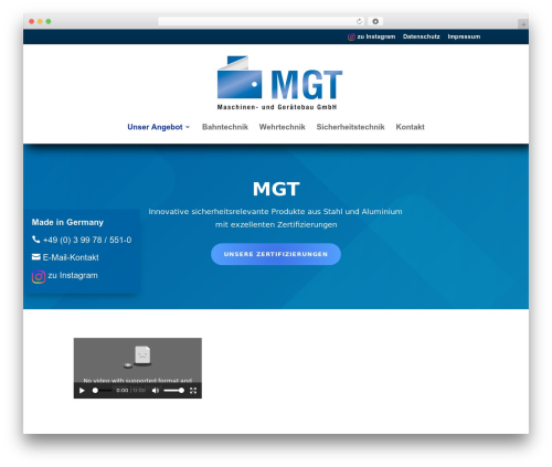 Divi WordPress theme design - mgt-mv.de
