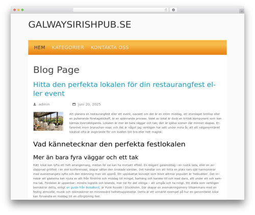 my engine WordPress theme - galwaysirishpub.se
