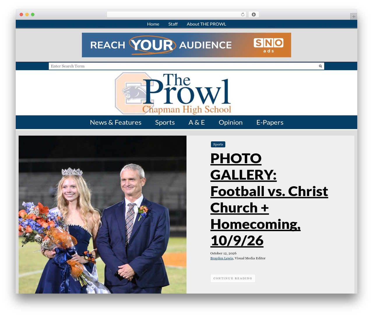 Theme WordPress SNO FLEX - chsprowl.com