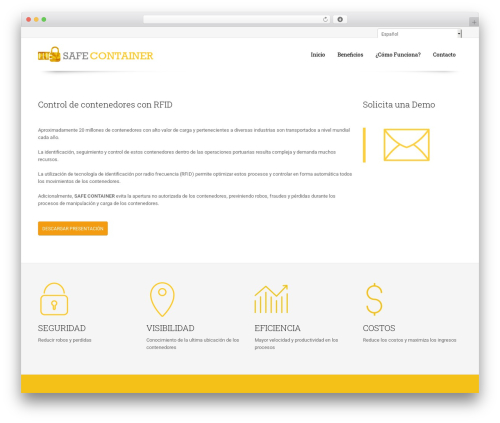 WebFlow WordPress theme - controldecontenedores.com