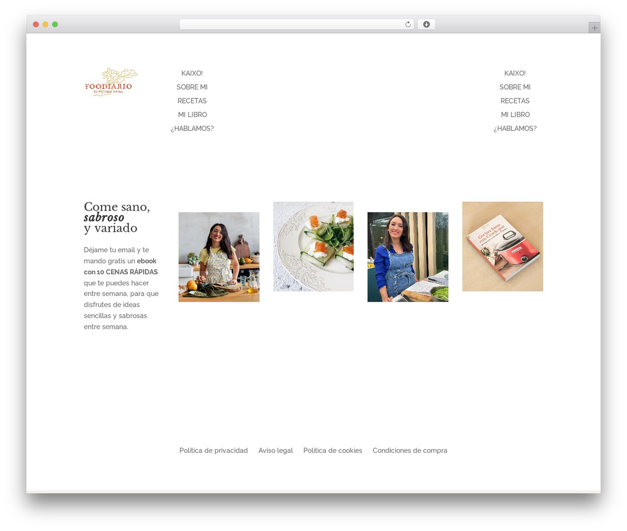 WordPress theme Foodiario - foodiario.com