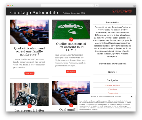 WordPress website theme Merapi - courtage-automobile.com