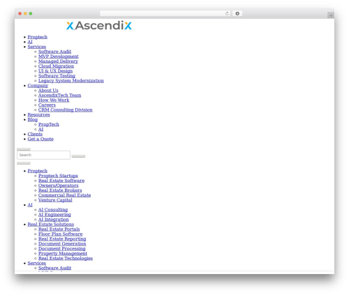 Ascendix company WordPress theme - ascendixtech.com