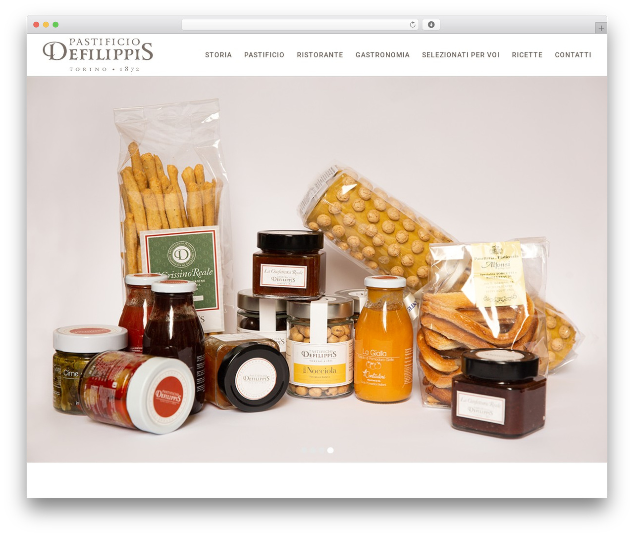 Divi WordPress theme design - pastificiodefilippis.it