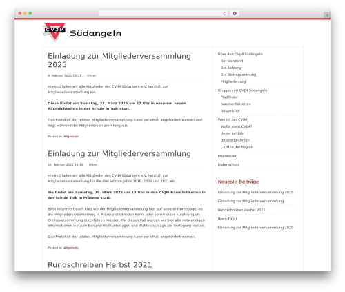 Radius WordPress theme - cvjm-suedangeln.de