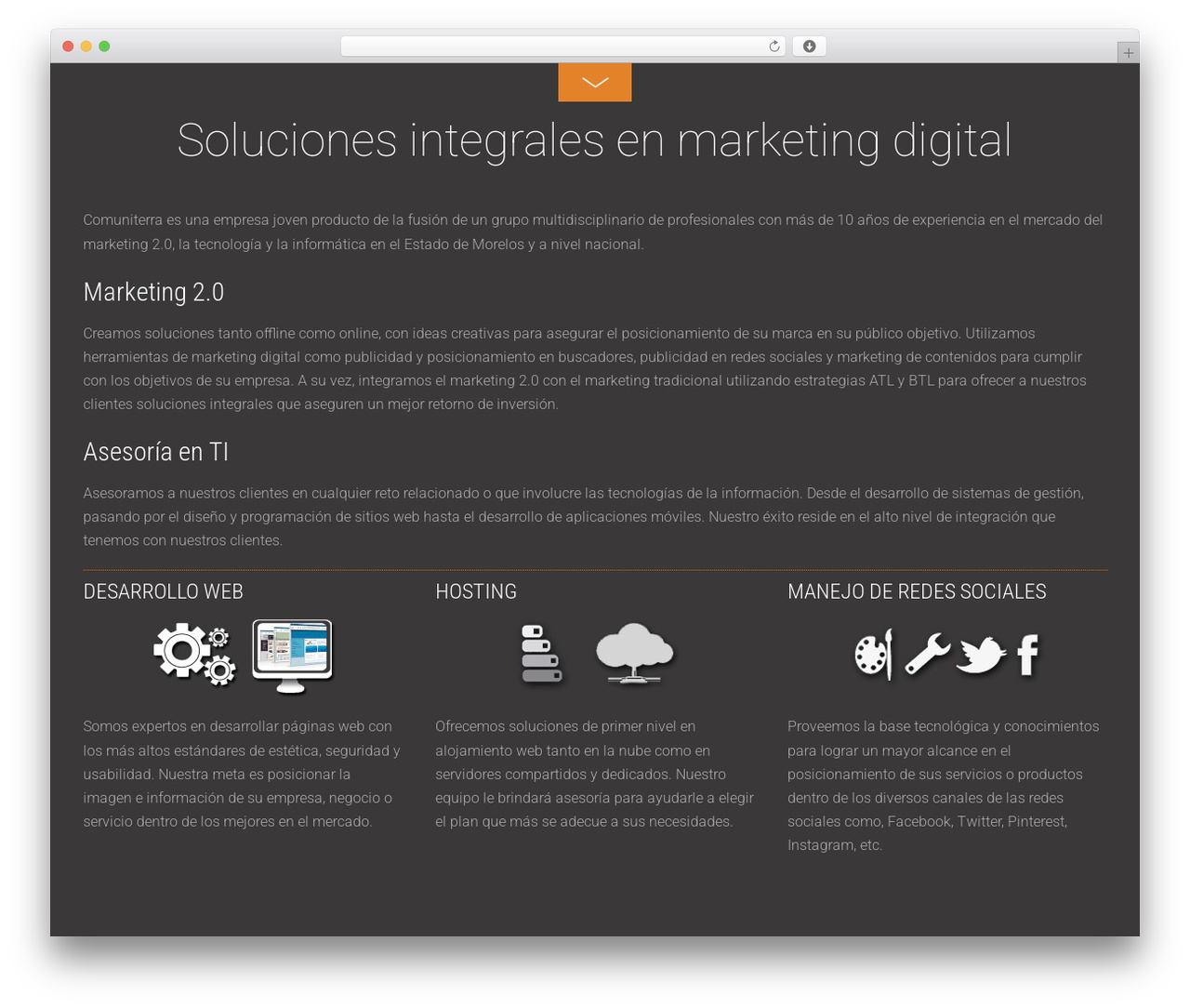 Theme WordPress Fullpane - comuniterra.com
