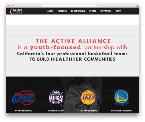 WordPress theme Active - theactivealliance.org