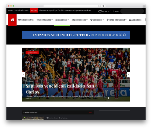 WordPress theme Jannah - futbol.cr