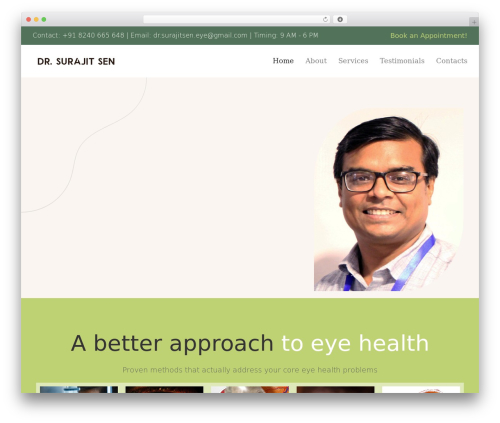 WordPress theme The Practitioner - drsurajitsen.com