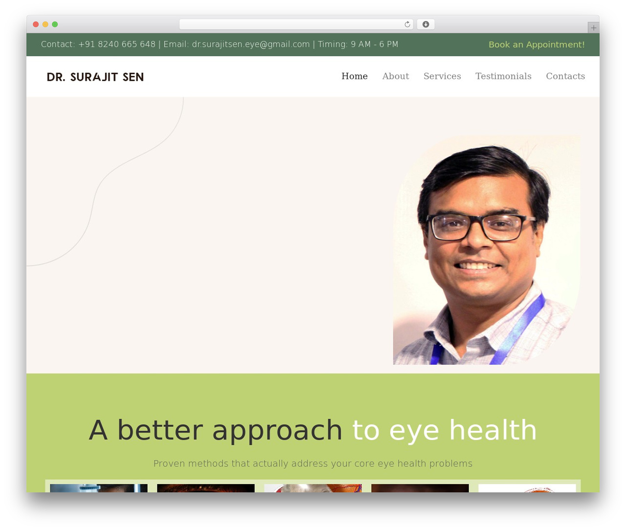 WordPress theme The Practitioner - drsurajitsen.com