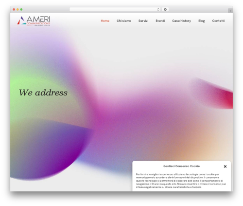 Ameri Communications WordPress theme design - americomunicazione.it