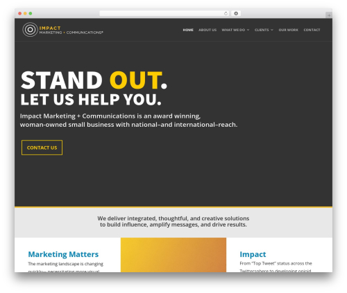 Create WordPress theme design - impactmarketing.com