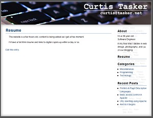 Curtis Tasker theme WordPress by Curtis Tasker