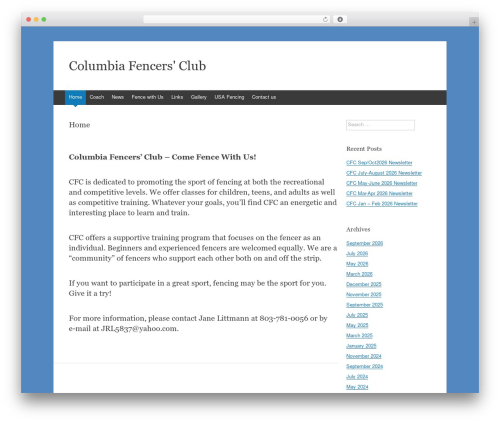 Expound WordPress theme - columbiafc.com