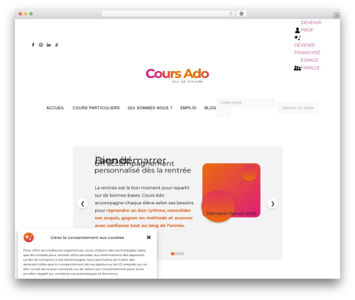 Osom WordPress theme - cours-ado.com