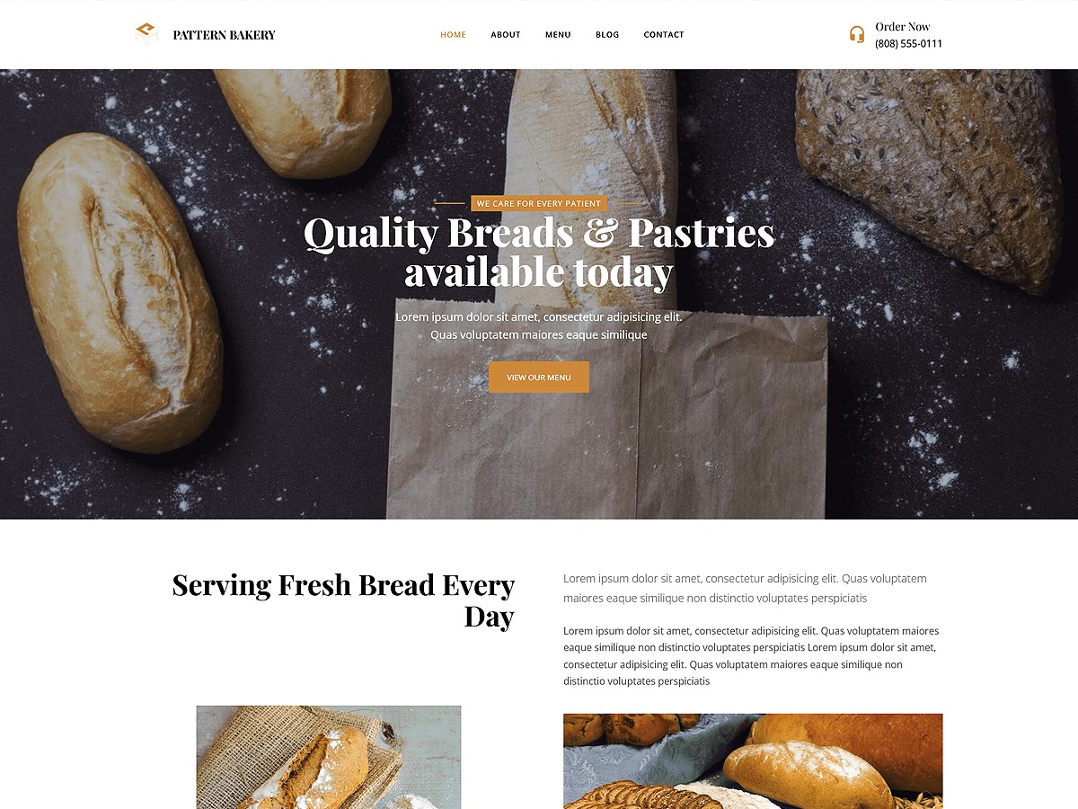 Patterns Bakery WordPress ecommerce theme by patternswp