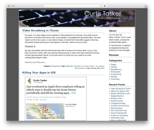 Theme WordPress Curtis Tasker - curtistasker.com