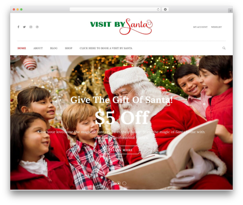 Upohar WordPress theme - visitbysanta.com