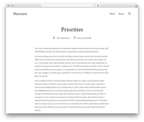 WordPress theme GO - haroness.com