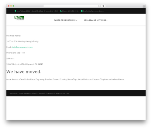 Bryte WordPress website theme - acmeawards.com