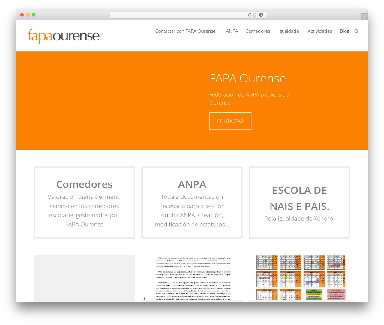 Genesis WordPress theme - fapaourense.es