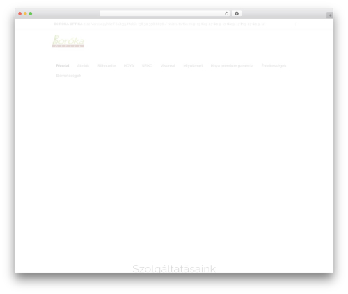 Optometry WordPress website theme - borokaoptika.hu