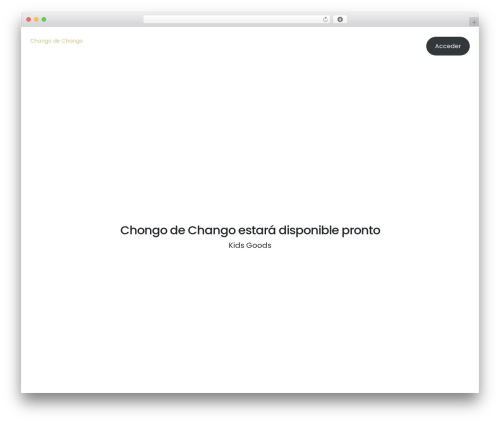 Rare WordPress theme - chongodechango.com