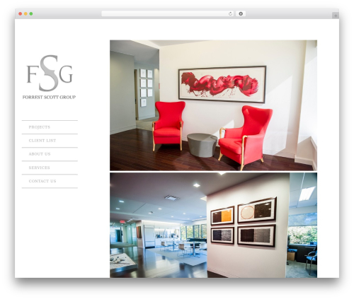 Widescreen WordPress website theme - forrestscottgallery.com