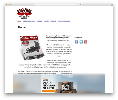 WordPress theme Genesis - utilitytrailerplans.net