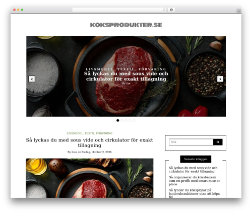 Writee WordPress website theme - koksprodukter.se Writee WordPress website theme - koksprodukter.se