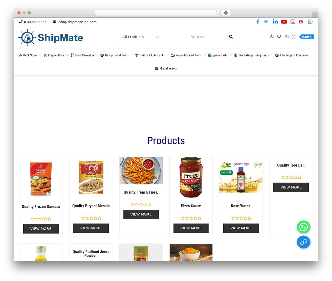 eCommerce Plus WordPress theme design - shipmate-bd.com