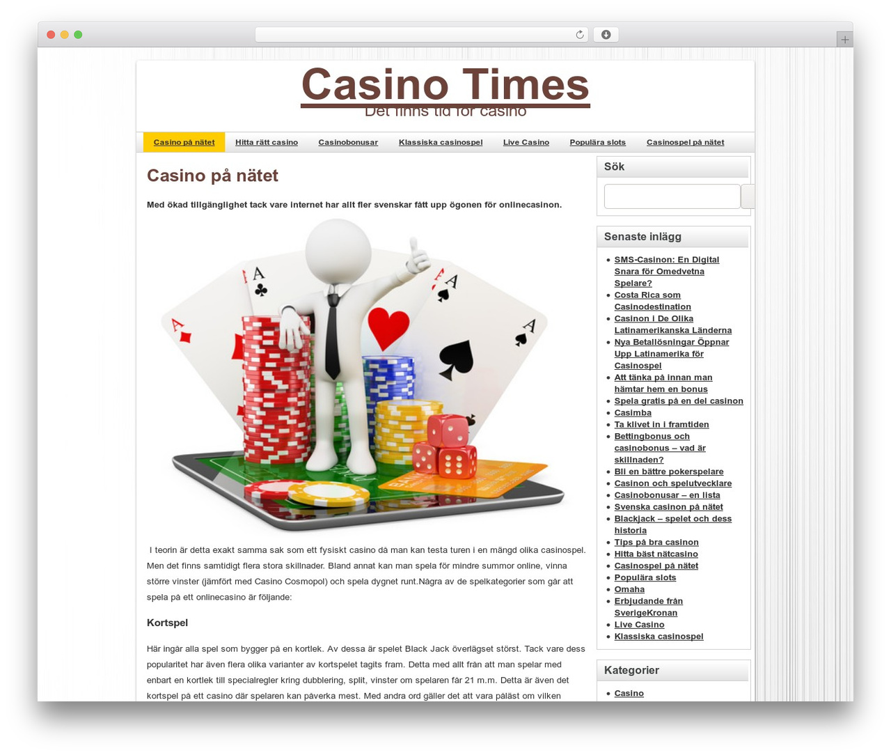 Kangaroo WordPress theme - casinotimes.se